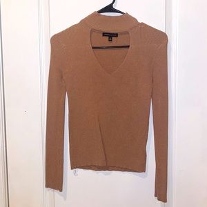 KENDALL&KYLIE mock neck cut out sweater